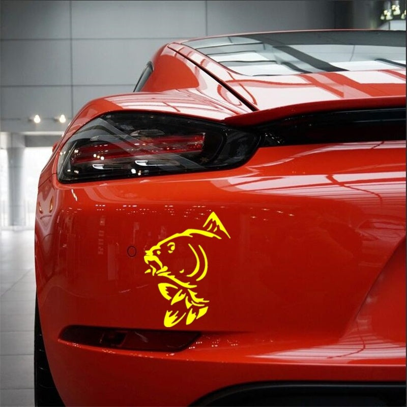 9.9cm*13.2cm Funny Fish Window Decorative Decals Classic Fashion Accessories Car Styling Vinyl Car Sticker