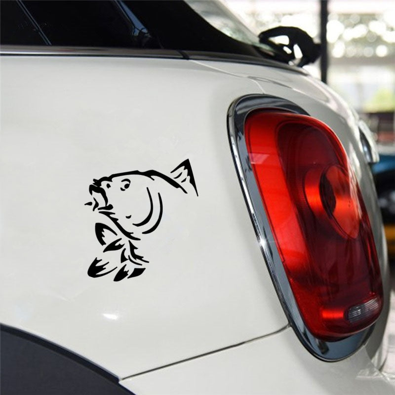 9.9cm*13.2cm Funny Fish Window Decorative Decals Classic Fashion Accessories Car Styling Vinyl Car Sticker