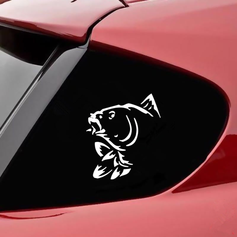 9.9cm*13.2cm Funny Fish Window Decorative Decals Classic Fashion Accessories Car Styling Vinyl Car Sticker