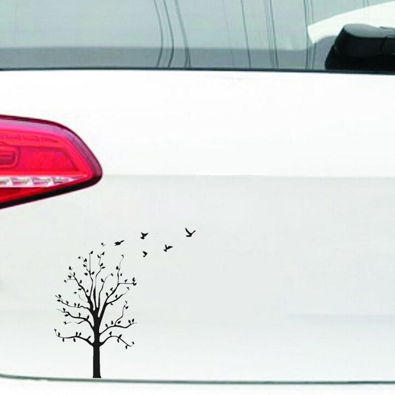 18cm*14.5cm Fashion Sketch Art Tree Car Styling Car Sticker Accessories Vinyl Decal Wall Stickers 6 Colors