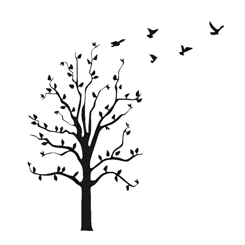 18cm*14.5cm Fashion Sketch Art Tree Car Styling Car Sticker Accessories Vinyl Decal Wall Stickers 6 Colors