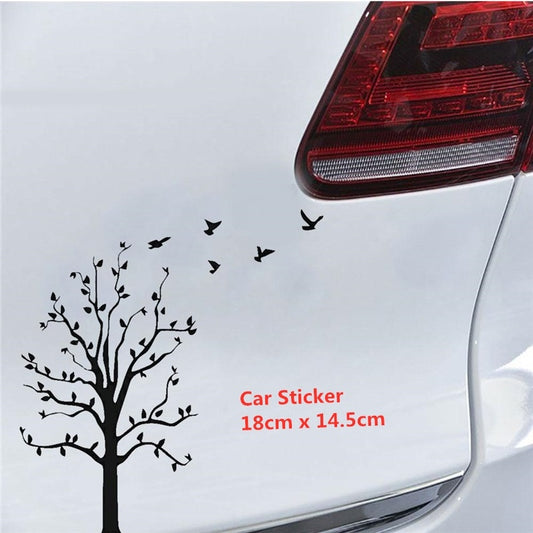 18cm*14.5cm Fashion Sketch Art Tree Car Styling Car Sticker Accessories Vinyl Decal Wall Stickers 6 Colors