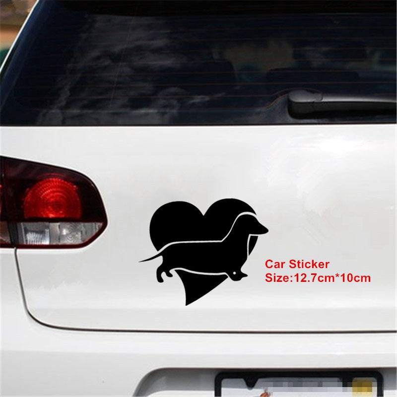 12.7cm*10cm I Love My Dog Car Sticker Car Window Decal Vinyl Sticker Home Decoration Personality Stickers