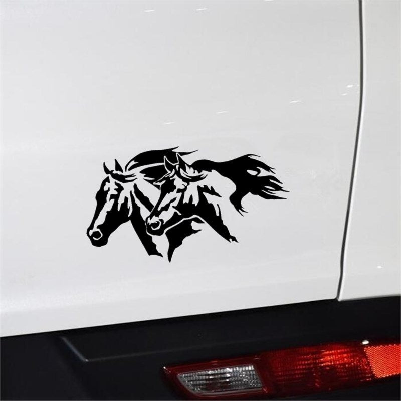 15.5cm*8.6cm Fashion Horse Head Car Sticker Vinyl Car-Styling Car Window Stickers Decals
