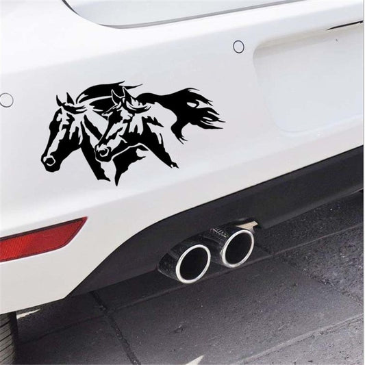 15.5cm*8.6cm Fashion Horse Head Car Sticker Vinyl Car-Styling Car Window Stickers Decals