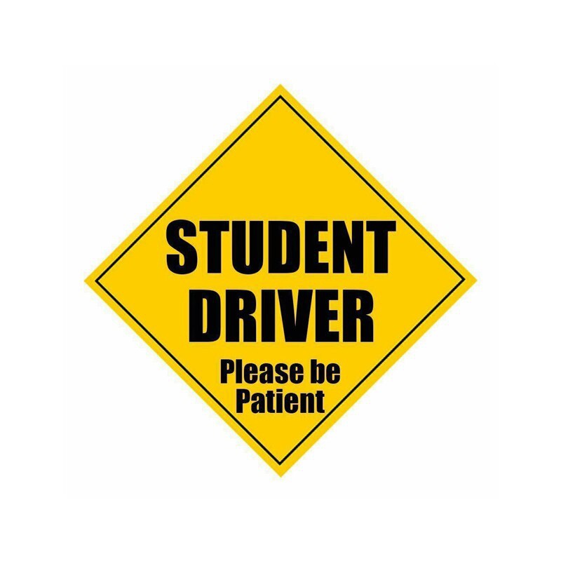 5" x 5" Student Driver Please Be Patient  Decal Safety Caution Sign Car Sticker