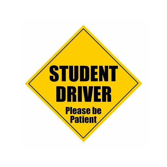 5" x 5" Student Driver Please Be Patient  Decal Safety Caution Sign Car Sticker