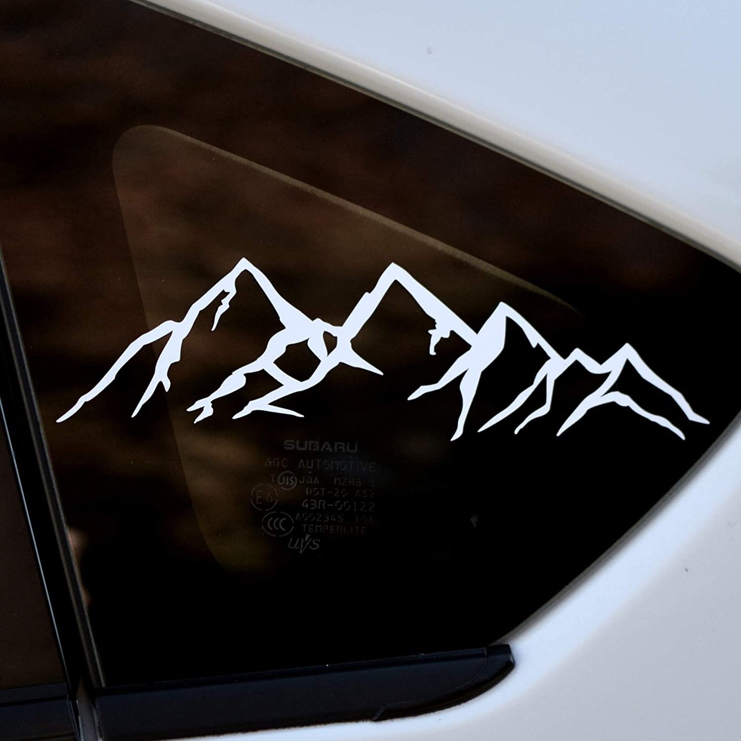 White mountain sticker | 8" die cut vinyl decal for car, truck, laptop computer | Hiking camping vehicle graphic