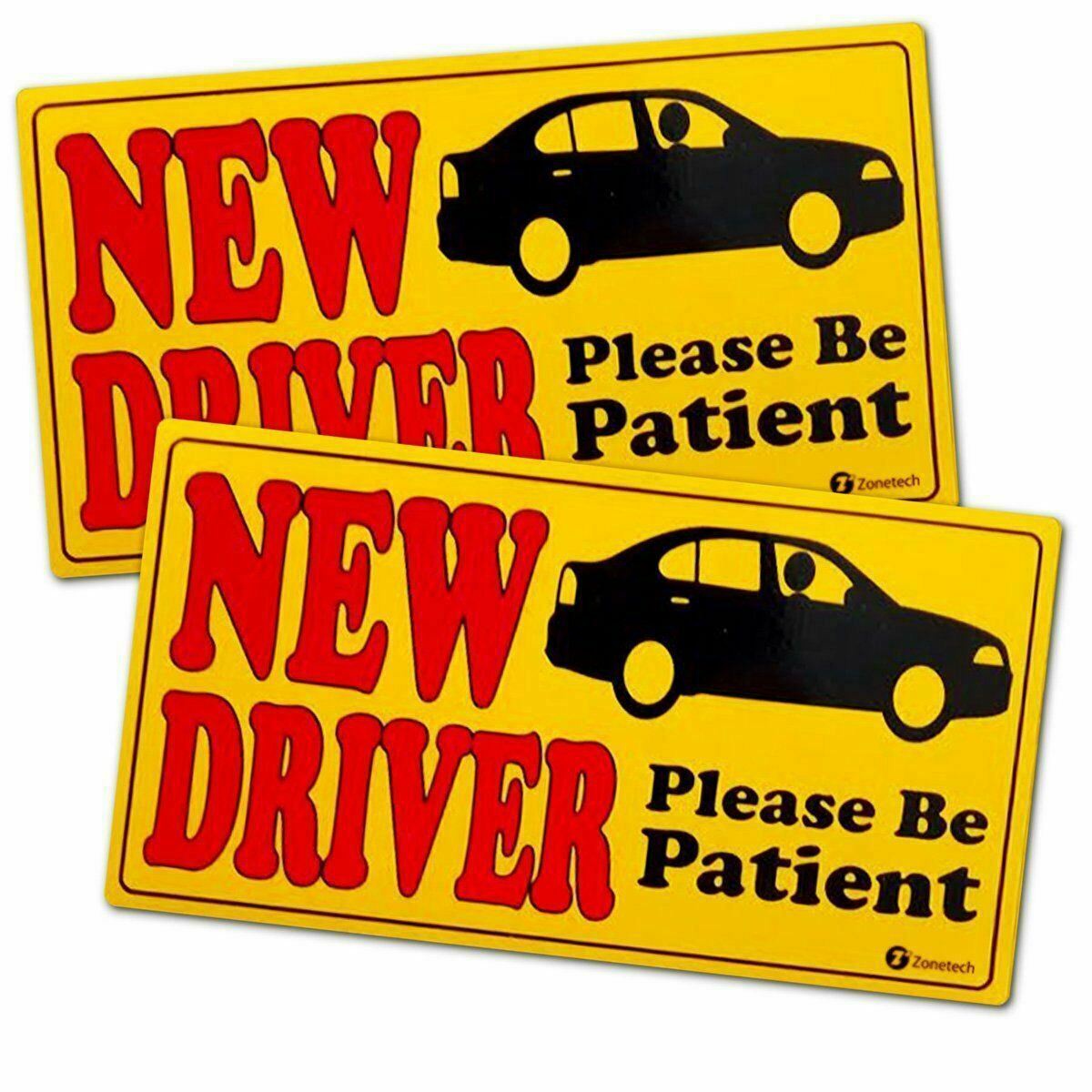 2x Student Driver Please Be Patient Decal Safety Decal Caution Sign Sticker