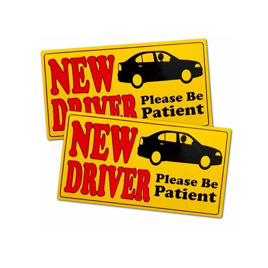 2x Student Driver Please Be Patient Decal Safety Decal Caution Sign Sticker
