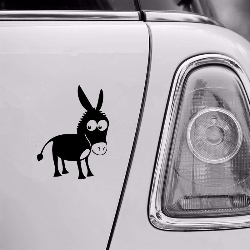 15.5CM*11.9CM Animal Donkey Car-Styling Car Sticker Decor Vinyl Decal 6 Colors