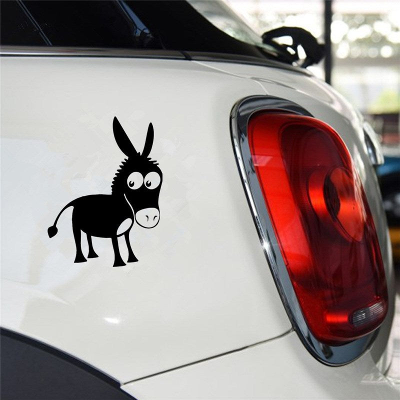 15.5CM*11.9CM Animal Donkey Car-Styling Car Sticker Decor Vinyl Decal 6 Colors