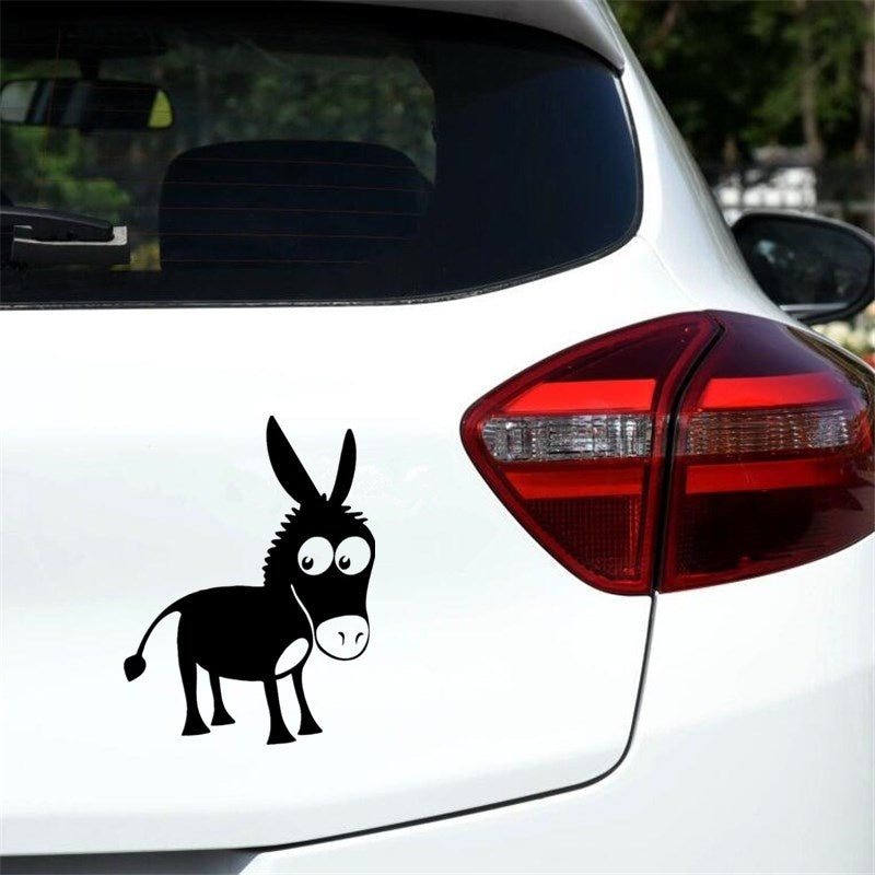 15.5CM*11.9CM Animal Donkey Car-Styling Car Sticker Decor Vinyl Decal 6 Colors