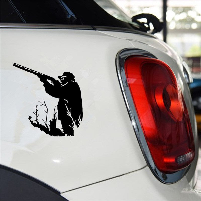 12*12.7cm A Mounted Hunter Hunting Decals Waterproof Sunscreen Does Not Fade Vinyl Car Stickers 6 Colors