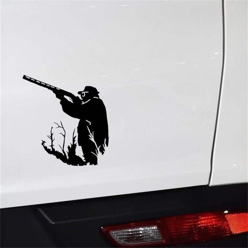 12*12.7cm A Mounted Hunter Hunting Decals Waterproof Sunscreen Does Not Fade Vinyl Car Stickers 6 Colors