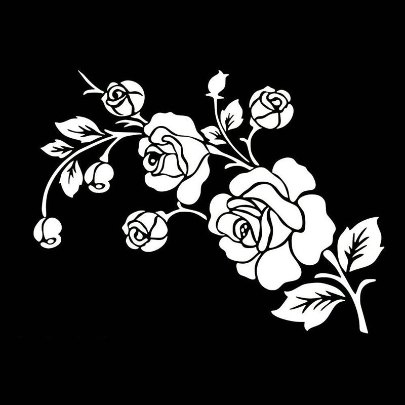 17.2cm*12.9cm Flowers Fashion Car Styling Stickers Car Decals and Sticker Car Body Window Stickers