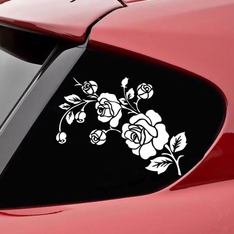 17.2cm*12.9cm Flowers Fashion Car Styling Stickers Car Decals and Sticker Car Body Window Stickers