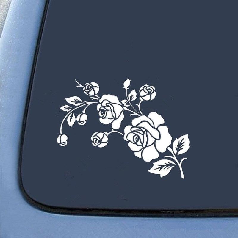 17.2cm*12.9cm Flowers Fashion Car Styling Stickers Car Decals and Sticker Car Body Window Stickers