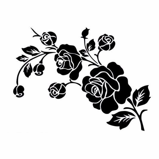 17.2cm*12.9cm Flowers Fashion Car Styling Stickers Car Decals and Sticker Car Body Window Stickers