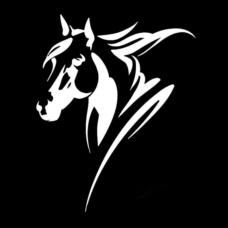 13.5cm*16.9cm Horse Animal Decals Styling Vinyl Car Sticker (6 Colors)