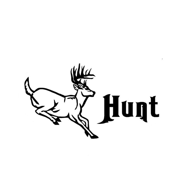 15cm*9.1cm Funny Deer Hunt Car Sticker Car-Styling Vinyl Decals Home Decoration Stickers Wall Sticker