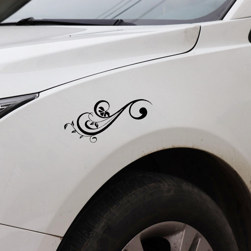 7cm*17.8cm Flowers Pattern Car Sticker Fashion Car Window Decal Home Decoration Waterproof Vinyl Stickers