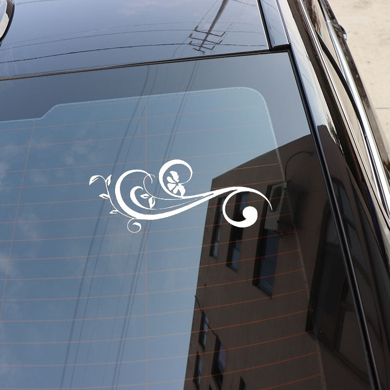 7cm*17.8cm Flowers Pattern Car Sticker Fashion Car Window Decal Home Decoration Waterproof Vinyl Stickers