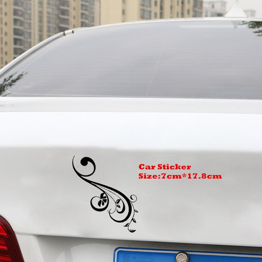 7cm*17.8cm Flowers Pattern Car Sticker Fashion Car Window Decal Home Decoration Waterproof Vinyl Stickers