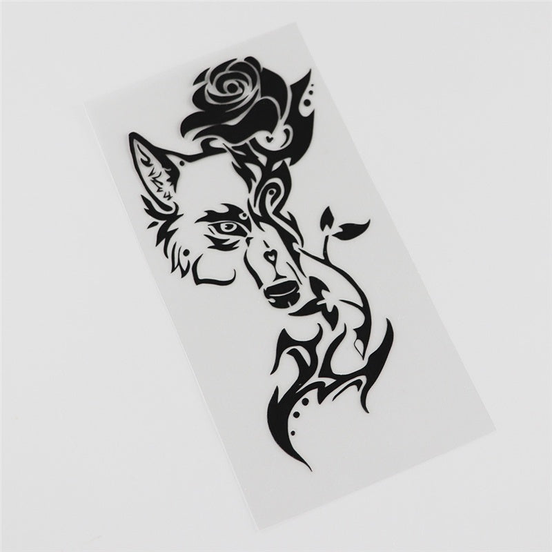 7.6cm*15.3cm Fashion Animal Wolf Car Sticker Car Window Decal Home Decoration Vinyl Stickers