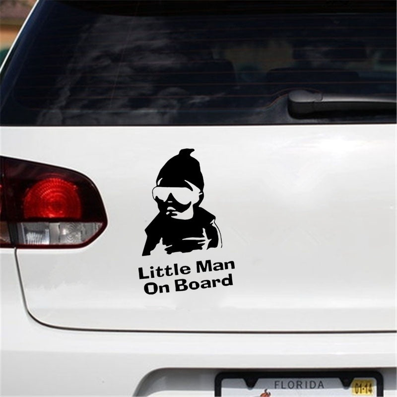 Cool Boy Funny BABY ON BOARD Car Styling Sticker Creative Car Window Decal Little Man on Board (Size:11.5*15 CM)
