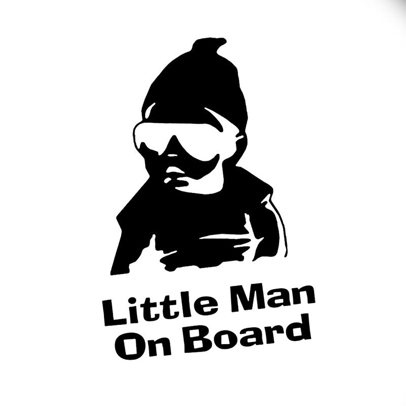 Cool Boy Funny BABY ON BOARD Car Styling Sticker Creative Car Window Decal Little Man on Board (Size:11.5*15 CM)