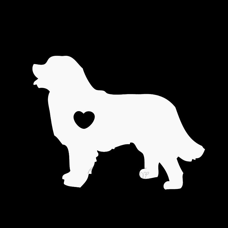 16cm*12cm I Love My Bernese Mountain Dogs Animal Car Stickers Waterproof Decals Car Styling Accessories Window Decor