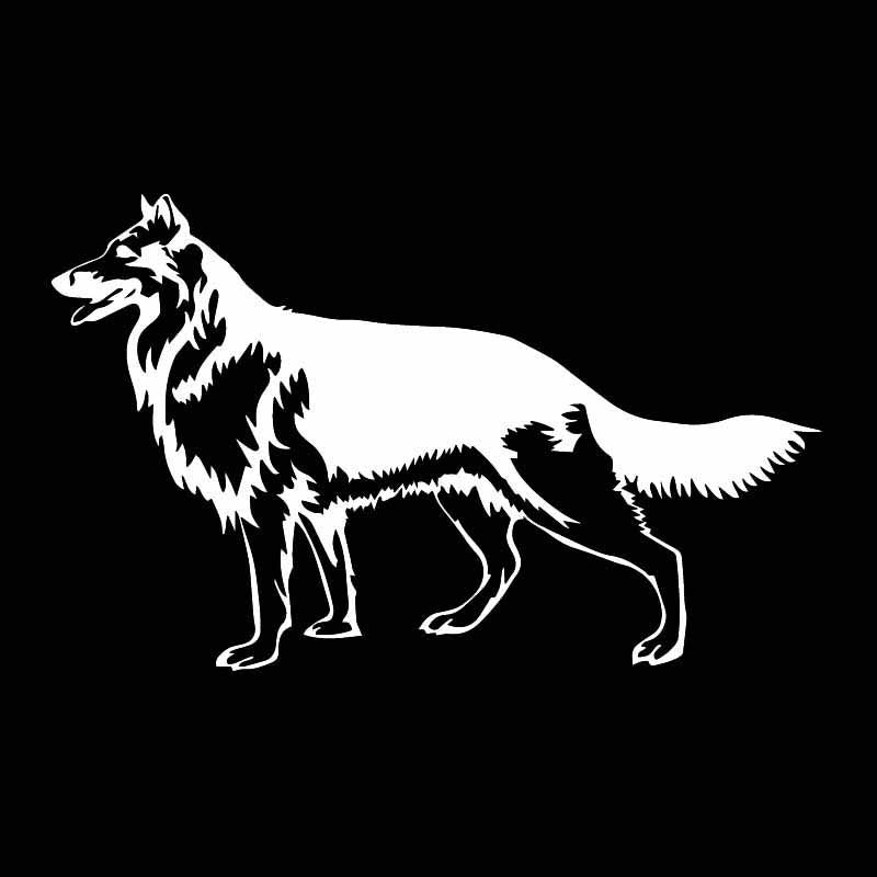 15cm*9.4cm Creative Car Sticker German Shepherd Vinyl Decal Animal Pattern Decor Home Wall Decal 6 Colors
