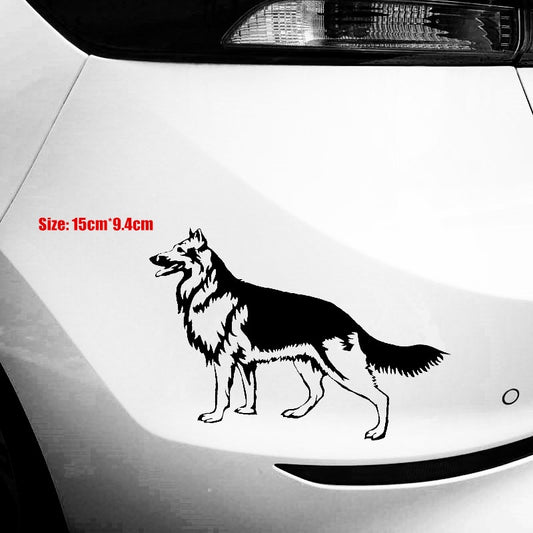 15cm*9.4cm Creative Car Sticker German Shepherd Vinyl Decal Animal Pattern Decor Home Wall Decal 6 Colors