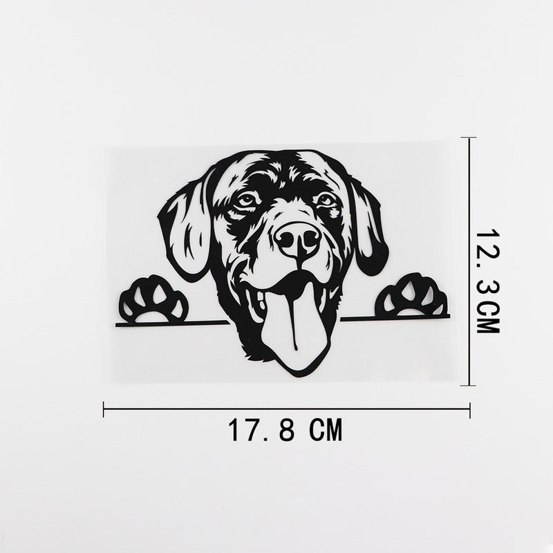 17.8cm*12.3cm Labrador Dog Peeking Car Sticker Vinyl Decal Home Decoration Laptop Wall Sticker