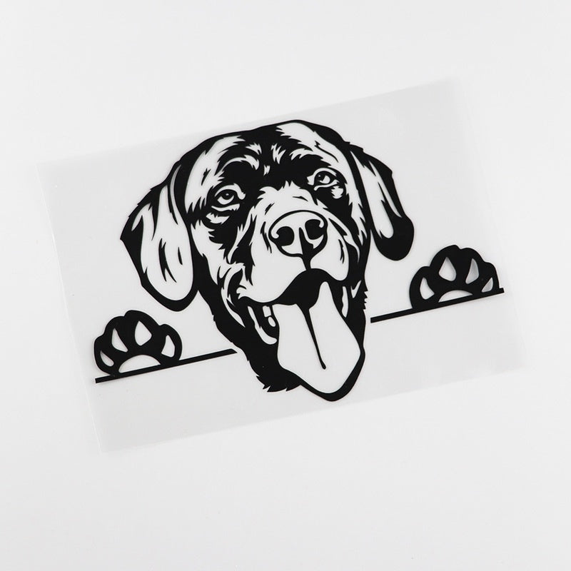 17.8cm*12.3cm Labrador Dog Peeking Car Sticker Vinyl Decal Home Decoration Laptop Wall Sticker