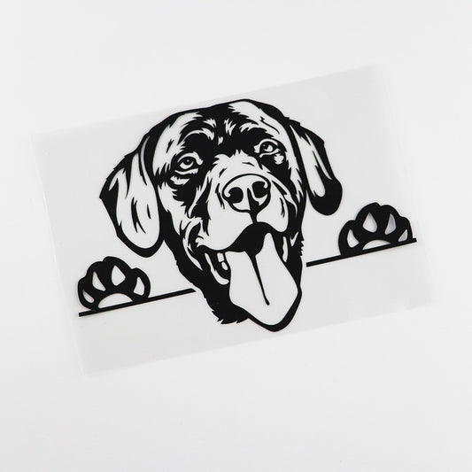 17.8cm*12.3cm Labrador Dog Peeking Car Sticker Vinyl Decal Home Decoration Laptop Wall Sticker