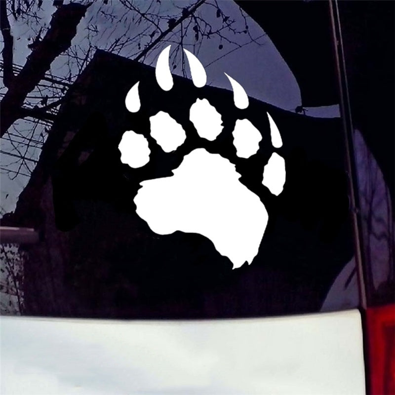 11.4cm * 15.2cm Cartoon Animal Bear Paw Car Sticker Vinyl Decal Home Decoration Stickers