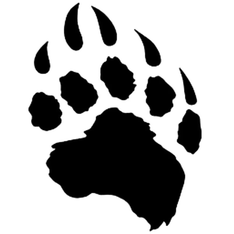 11.4cm * 15.2cm Cartoon Animal Bear Paw Car Sticker Vinyl Decal Home Decoration Stickers