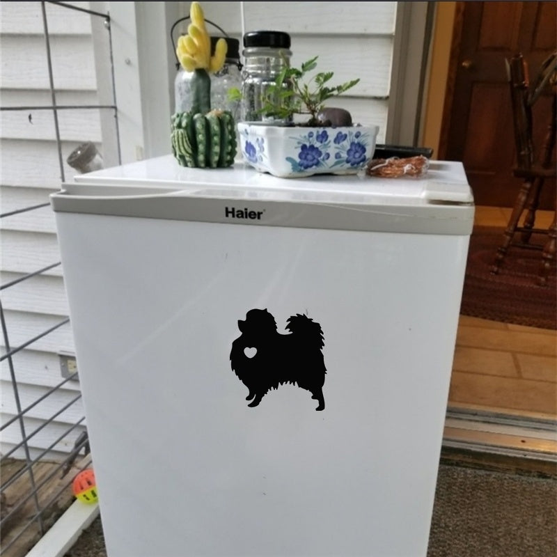 14cm*11.6cm I Love My Pomeranian Dog Vinyl Decal Car Sticker Car Styling Accessories Art Wall Stickers 6 Colors