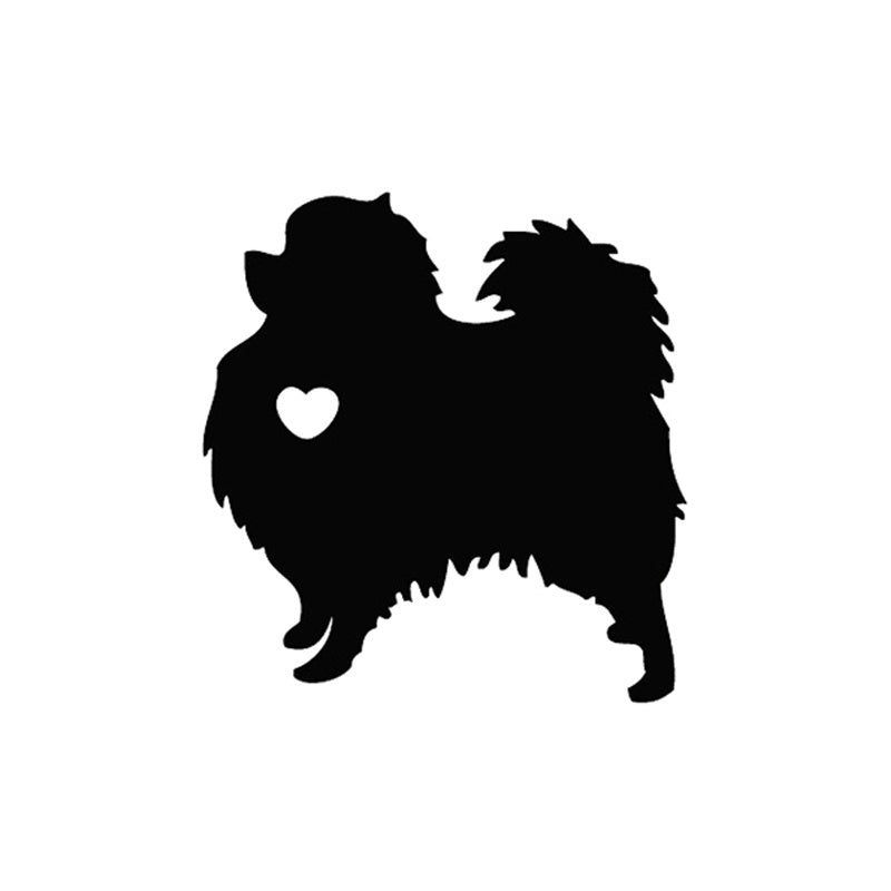 14cm*11.6cm I Love My Pomeranian Dog Vinyl Decal Car Sticker Car Styling Accessories Art Wall Stickers 6 Colors