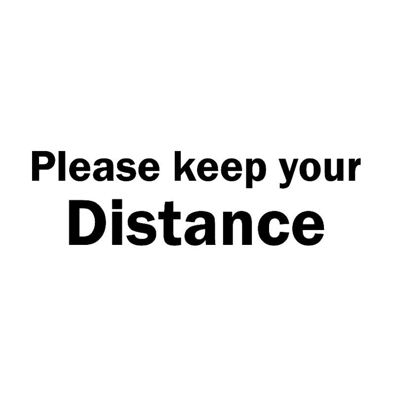 18CM*5.1CM Please Keep Your Distance Personality Fashion Decoration Car Sticker Vinyl Decal 6 Colors