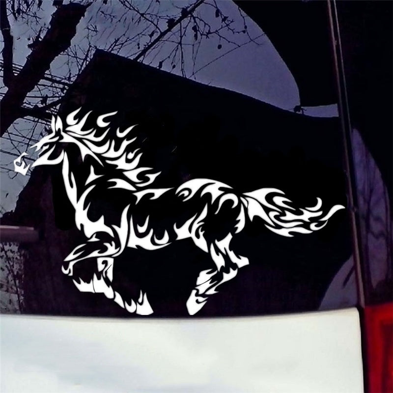 16.2cm*10.2cm Personality Horse Car Stickers Car Styling Vinyl Car Window Sticker Laptop Stickers