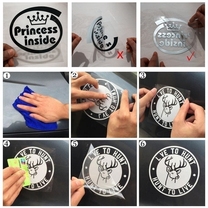 14cm*14.8cm Biker Inside Car Sticker Funny Car Styling Decal Accessories
