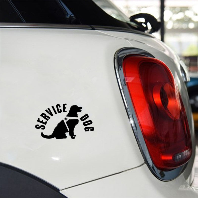 15cm*8.8cm Service Dog Animal Funny Car Sticker Window Bumper Vinyl Decal
