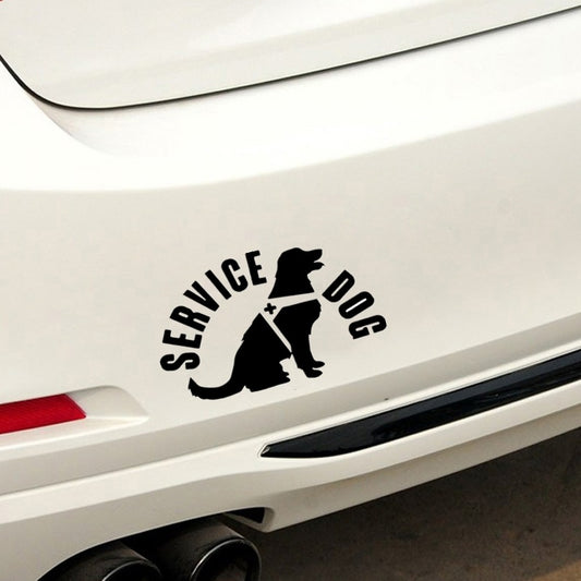15cm*8.8cm Service Dog Animal Funny Car Sticker Window Bumper Vinyl Decal
