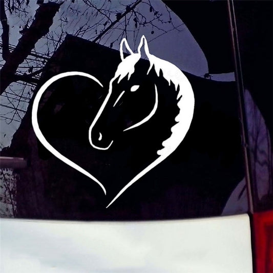 14cm*15cm Fashion Horse Heart Vinyl Decal Car Sticker Car Styling Laptop Home Decoration Wall Sticker
