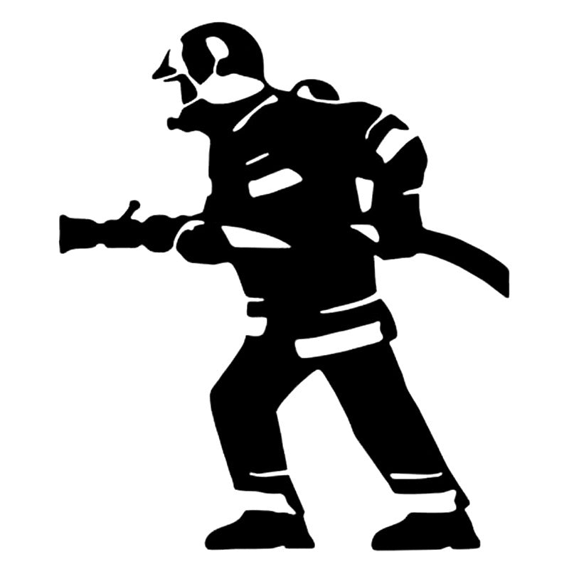 15cm*12.8cm Fireman Funny Car Sticker and Decal Vinyl Auto Stickers Car Styling Accessories 6 Colors