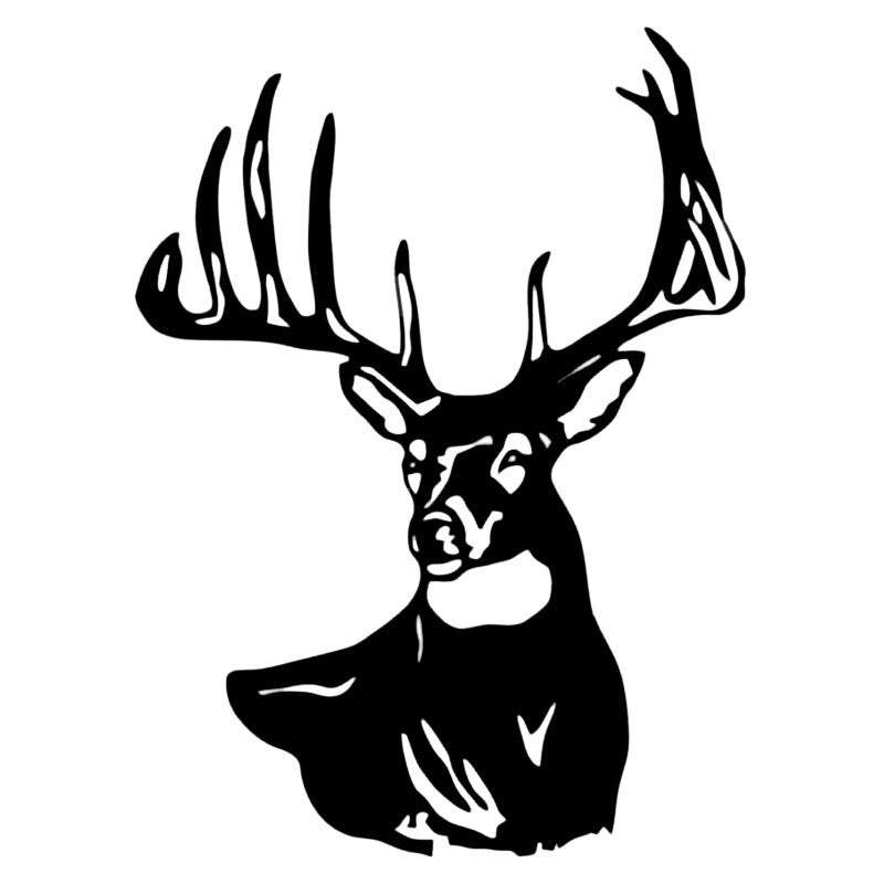 11.2cm*15.2cm Deer Head Hunting Home Decor Vinyl Decal Stickers Car Styling Doors and Windows Creative Car Sticker
