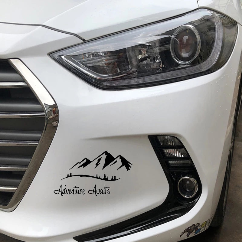 9.6cm*16.7cm Mountain Awaits Adventure Car Sticker Car Styling Vinyl Decal